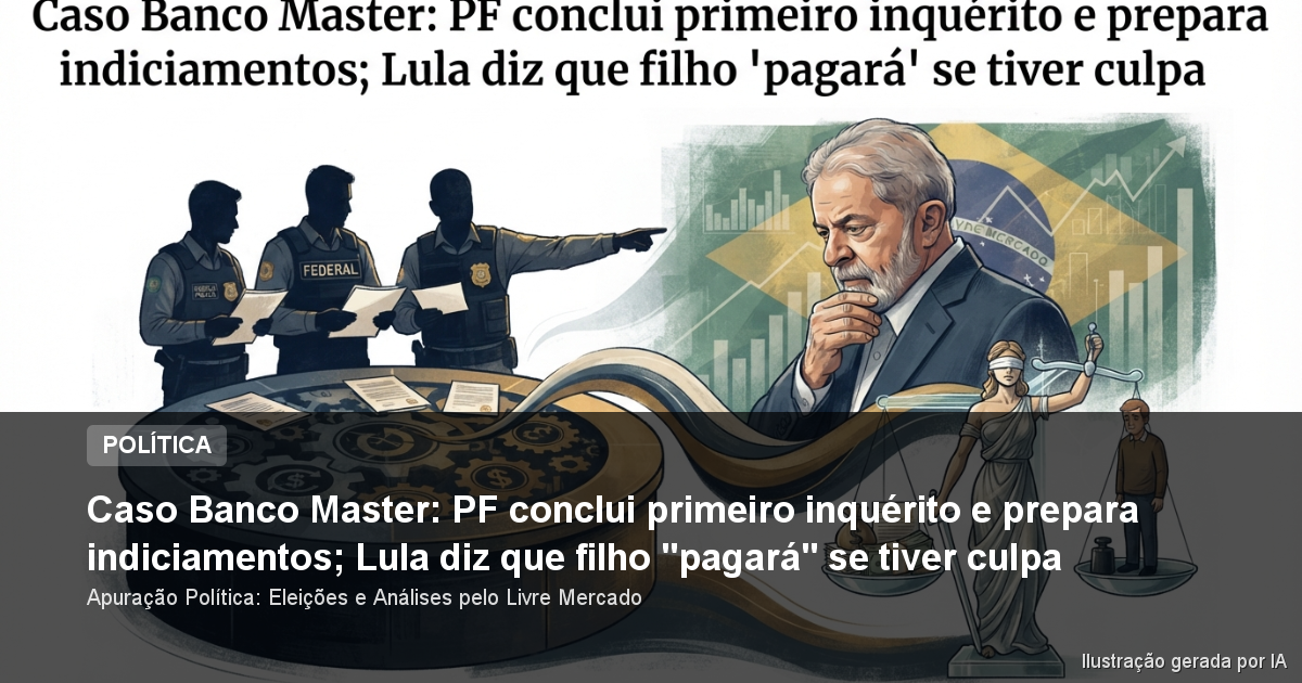 Caso Banco Master: PF conclui primeiro inquérito e prepara indiciamentos; Lula diz que filho "pagará" se tiver culpa