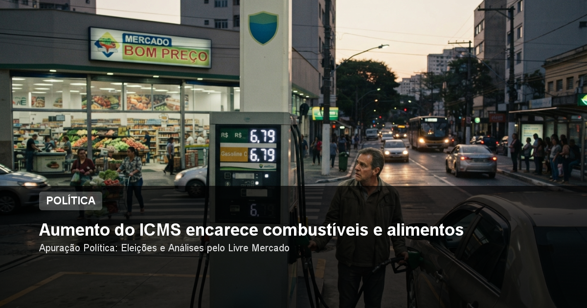 Aumento do ICMS encarece combustíveis e alimentos